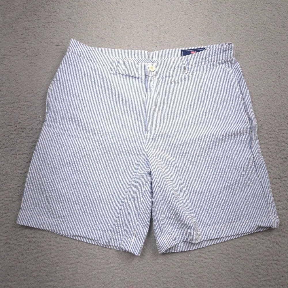 Vineyard Vines Club Short Mens 36 Seersucker Preppy Coastal Cotton Shorts